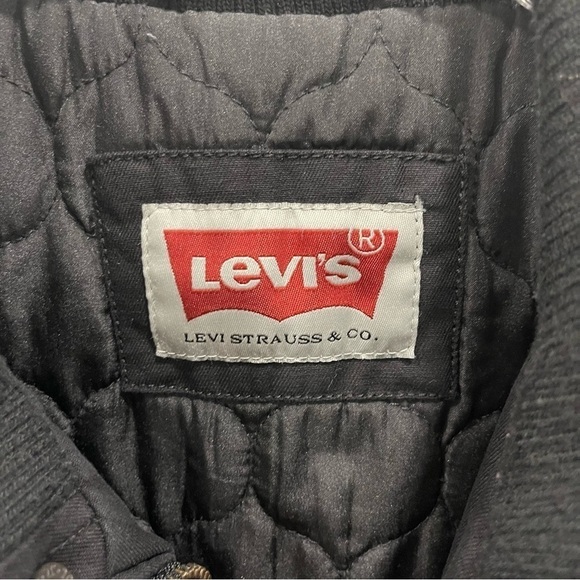 Levi’s Men’s Stand Collar Military Field Jacket Black Classic - Picture 7 of 12